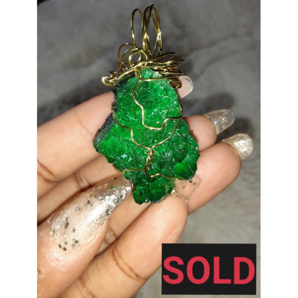 🛑SOLD🛑Genuine Raw Emerald pendant